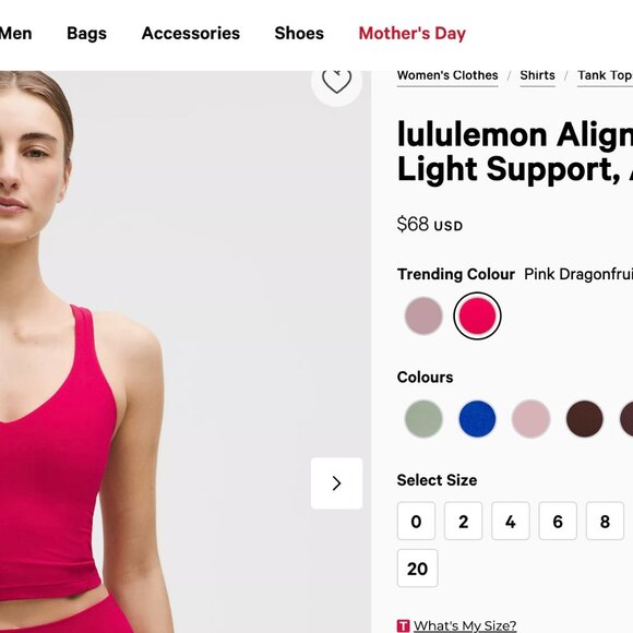 lululemon Align™ Tank Top Light Support Size 6 - Picture 4 of 4